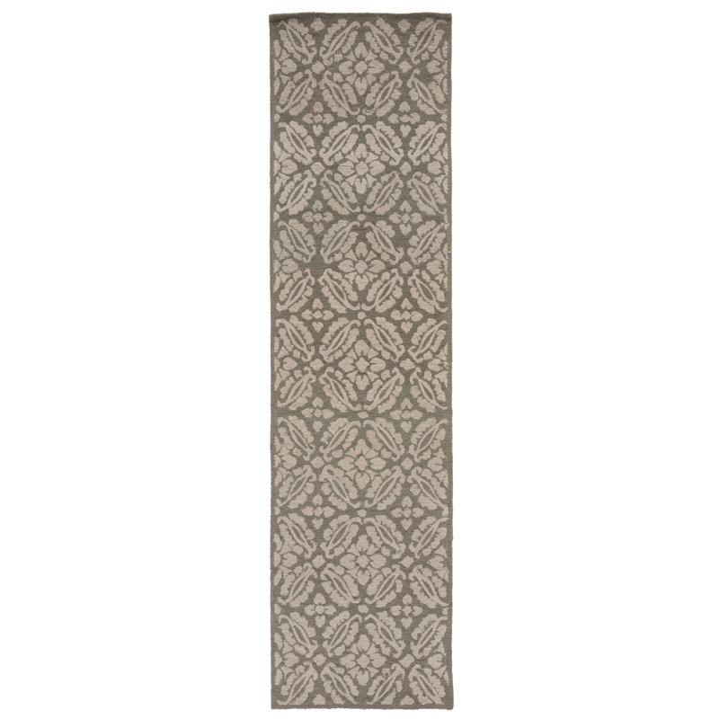 Baytown Hand Hooked Wool Pile Geometric Rug, Runner 2'6" x 10'