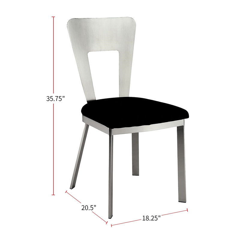 De 2 chaises de salle à manger: métal, microfibre noire, chaises en métal de style contemporain en microfibre moderne pour salle, 2 pièces