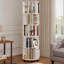 65.15'' 5-Tier 360° Rotating Bookcase With Wheels For Living Room Home Office-471594032