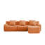 Canapé modulaire orange à 3 places modulaire, mobilier de salon en tissu haut de gamme sans assemblage-1752897256