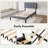 Platform Bed Frame with Upholstered Adjustable Headboard, No Box Spring Needed-1520251482-1520251483