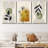 Mid Century Modern Boho Green Yellow Abstract Botanical Decor - 3 Piece Set Canvas Print Wall Art-87392604-87392605