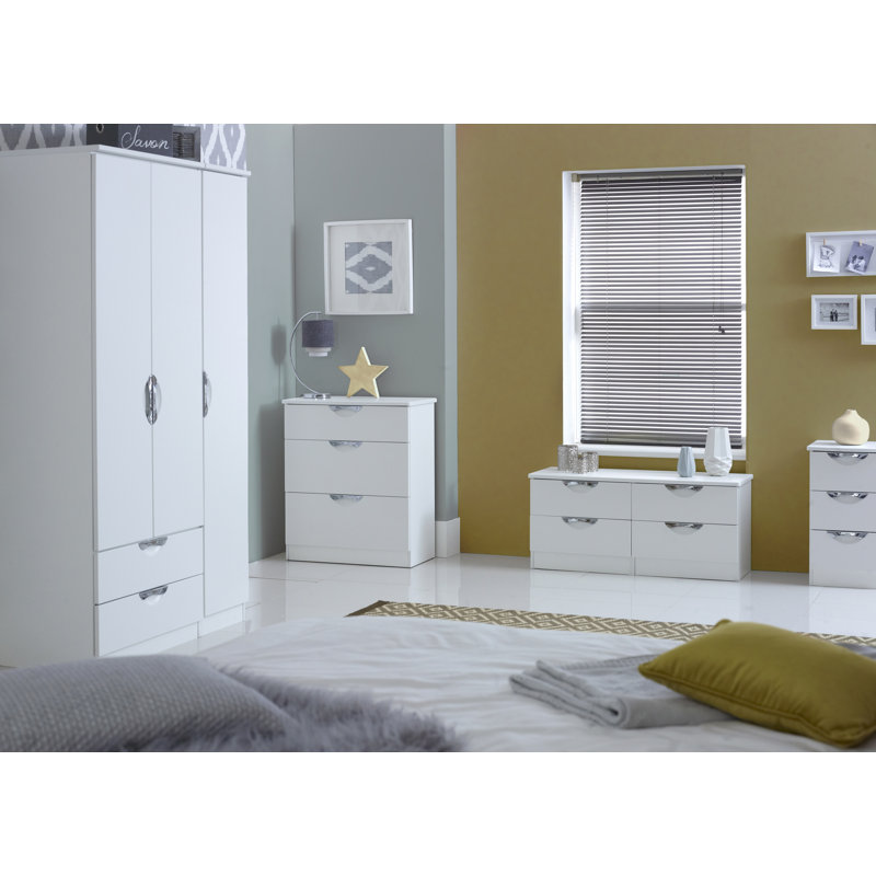 Fully Assembled Ratley 4 Drawer Chest, White Gloss