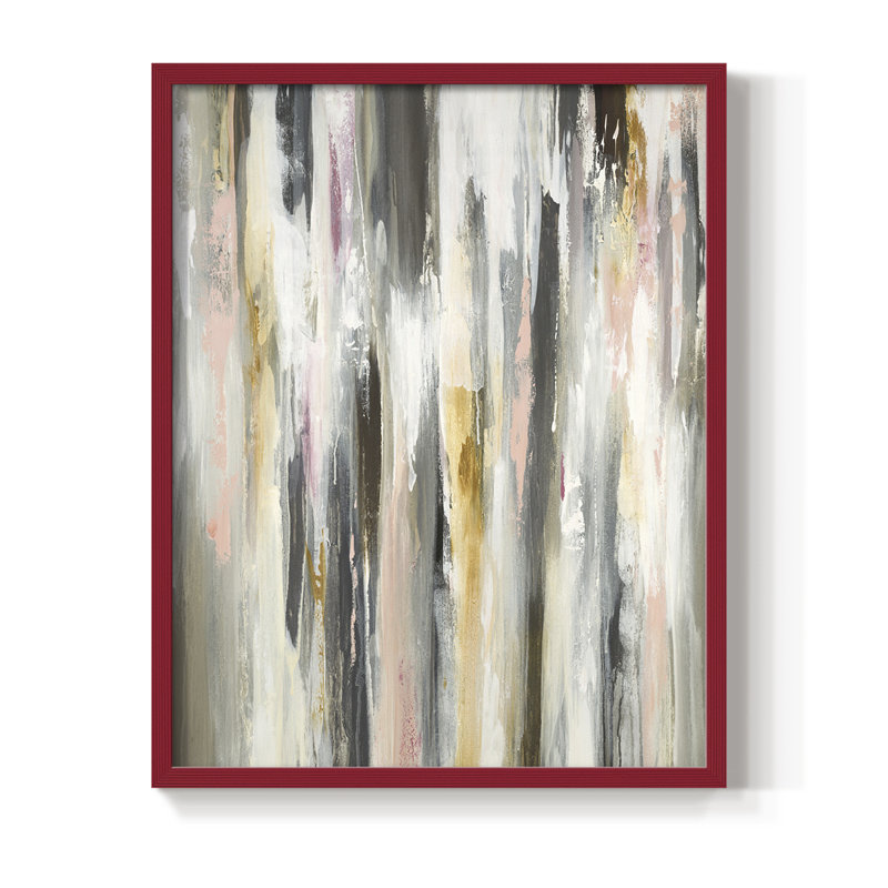 Impression encadrée Color Ripple II - bois massif, Rouge, H 10 po x l 8 po