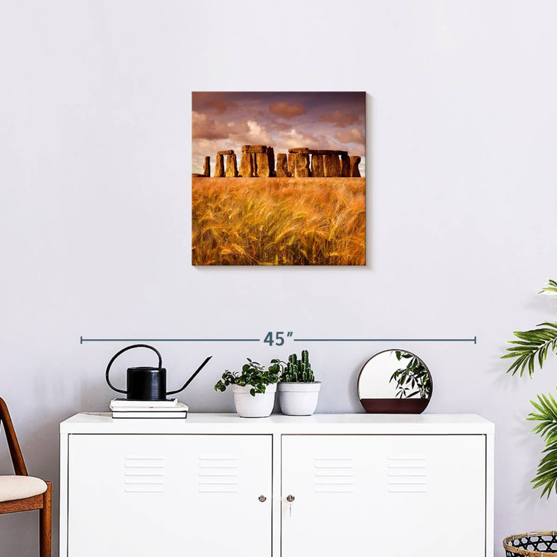Aaric Wheat Field By The Stonehenge, 20" H x 20" W