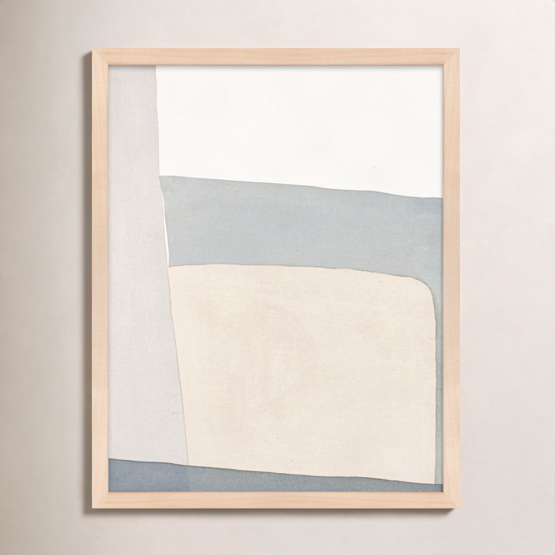 Simple gris par Julia Balfour - reproduction de cadre photo, H 50 po x l 40 po x P 1,25 po, Papier avec cadre brun