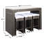 Ensemble repas pour 6 personnes en osier avec table rectangulaire Weisser-748512702-719427782