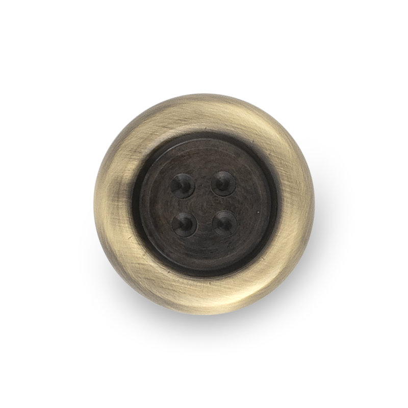 Bouton en laiton Dritz, Laiton antique