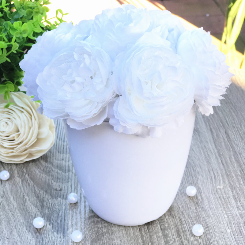 Dissimulateurs de fleurs en pot pivoines, Blanc