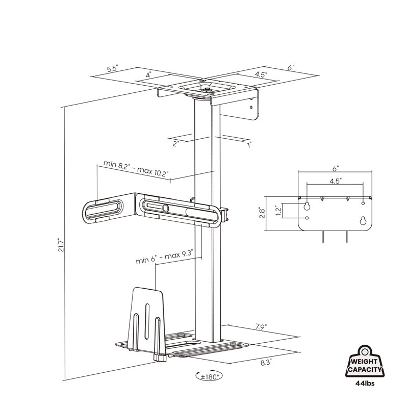 Mount-it Desktop mount Electronic Mount