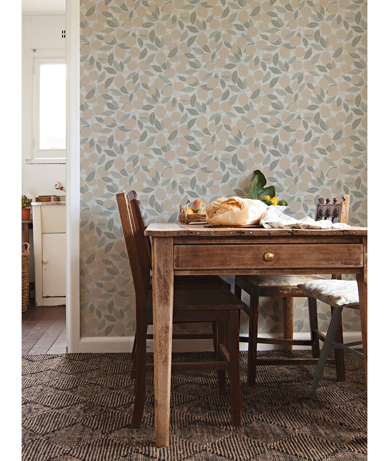 Aina Garden Fruit Wallpaper, Gray