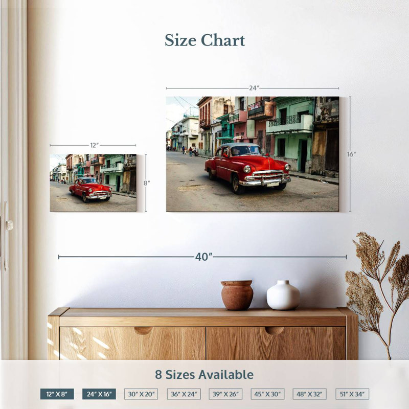 Voiture Mehar Red Havana, H 16 po x l 24 po