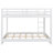 Queen White Bunk Bed , Pine And Build, , No Box Spring, Easy Assembly Process