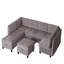 Siège de canapé modulaire sans accoudoirs, unité de canapé convertible avec rangement, fauteuil d'épissage flexible pour salon (8 pièces)