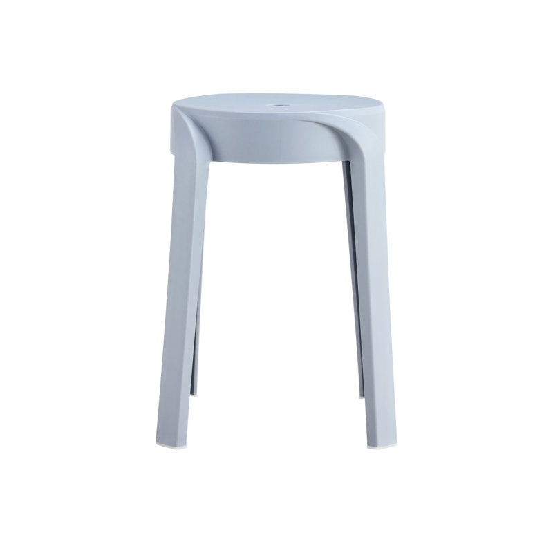 6 Colourful Plastic Seats, Grey, 24in Package Height, Dynamic Design Pack Nesting Stools, Plastic, Slip Bottom, 18.1in Grey For Adults