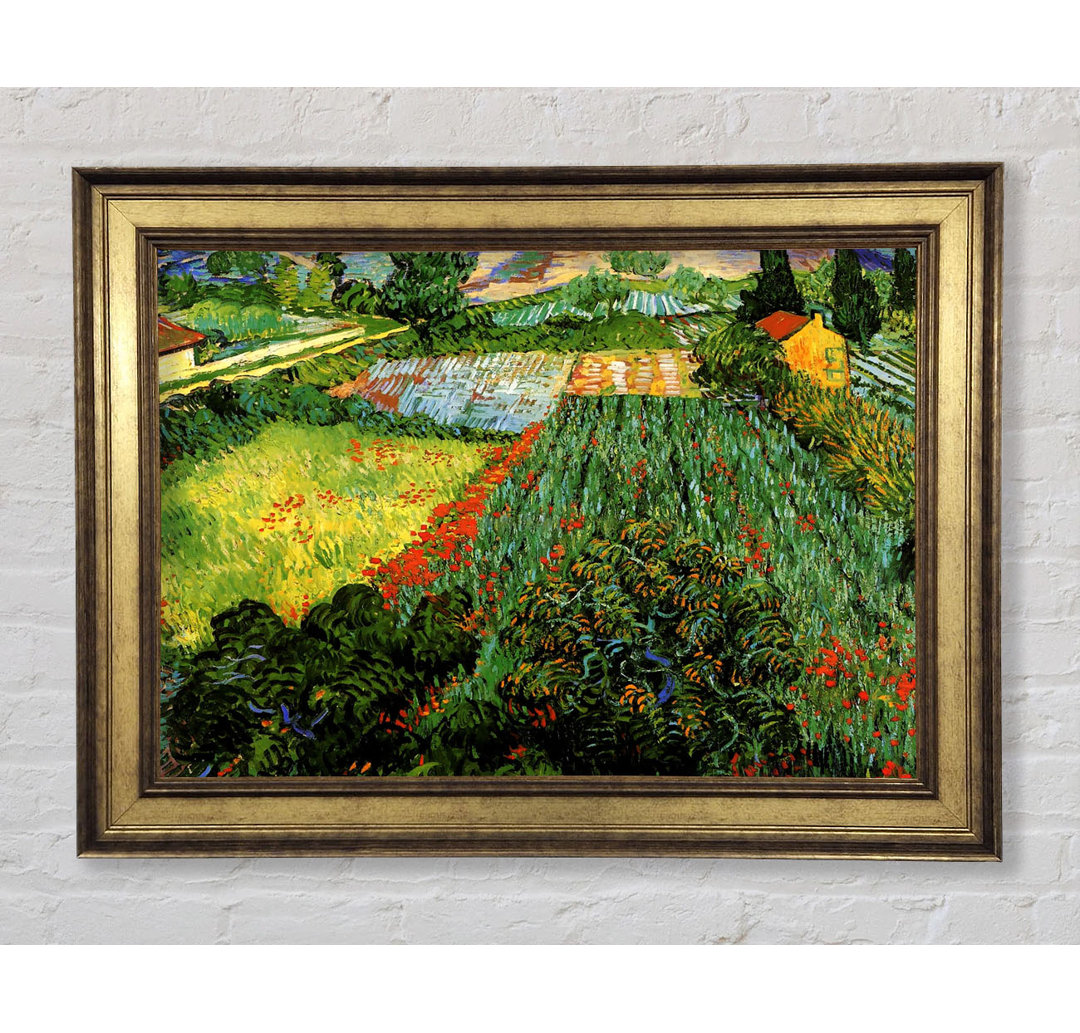 Van Gogh Feld mit Mohnblumen - Druck