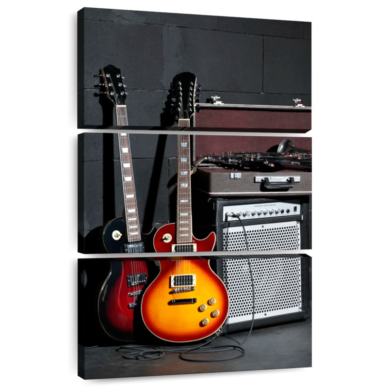 Abarca Musical Instruments And Amplifier, 32" H x 20" W