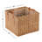 Cole and Grey Rattan Handmade Woven Brown Decorative and Functional Storage Basket with Leather Handles