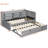 Upholstered Daybed With Trundle, Storage Shelves, USB & Outlet-502156040