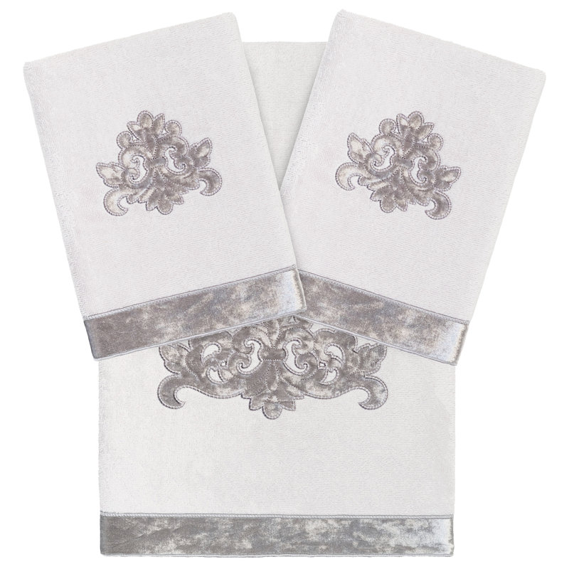 Ensemble de serviettes 3 pièces , Argent