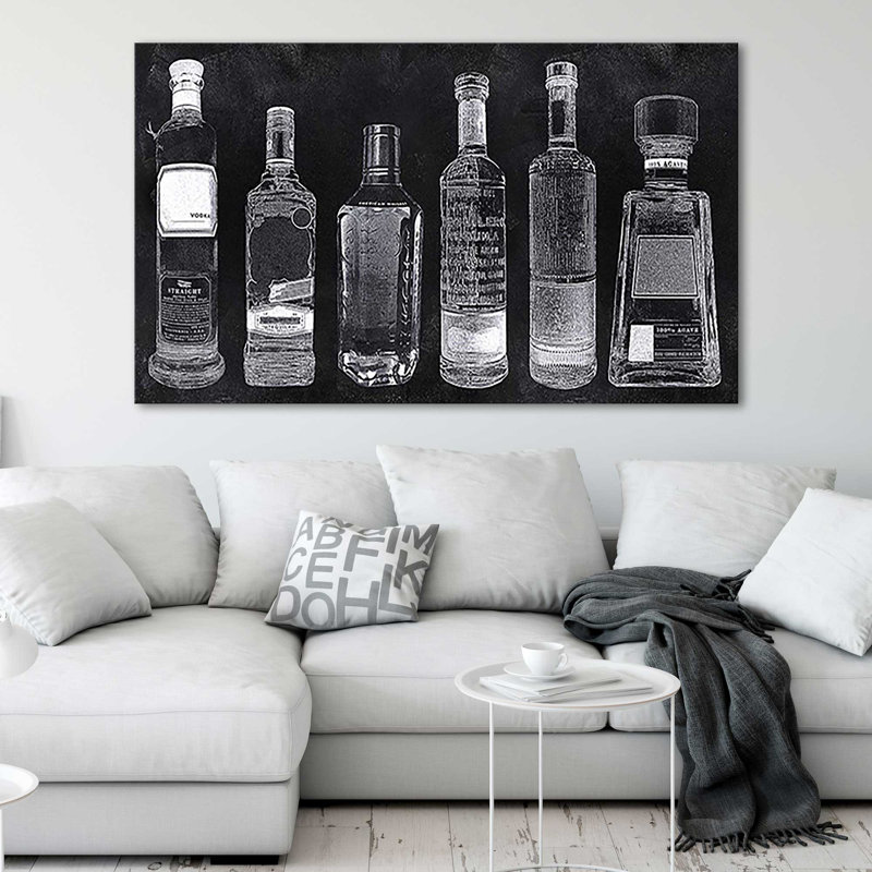 Bar Bar par Natalie Carpentieri - impression, H 28 po x l 48 po x P 1,5 po, Toile tendue