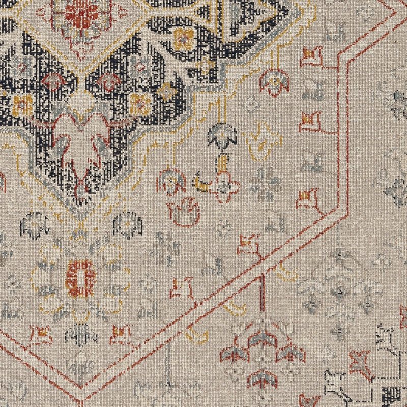Tapis oriental ivoire Ambrah, Rectangle 8 pi x 10 pi