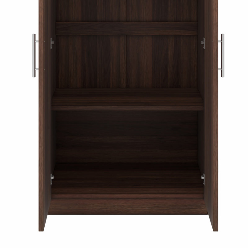 Armoire-penderie en bois avec tablettes de rangement