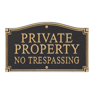 Private Property No Trespassing Garden Sign