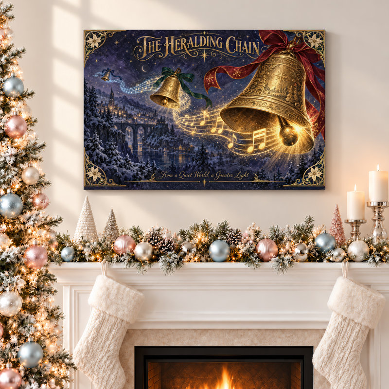 Art mural sur toile Golden Bells, H 12 po x l 18 po
