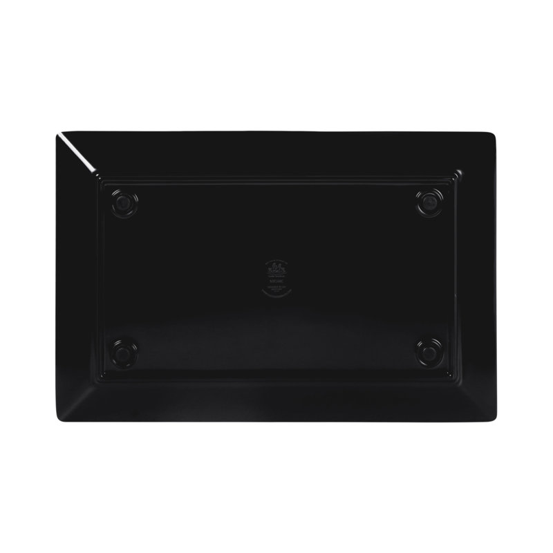 Elite Global Solutions Melamine Platter, Black, 1" H x 13.75" W x 9" D