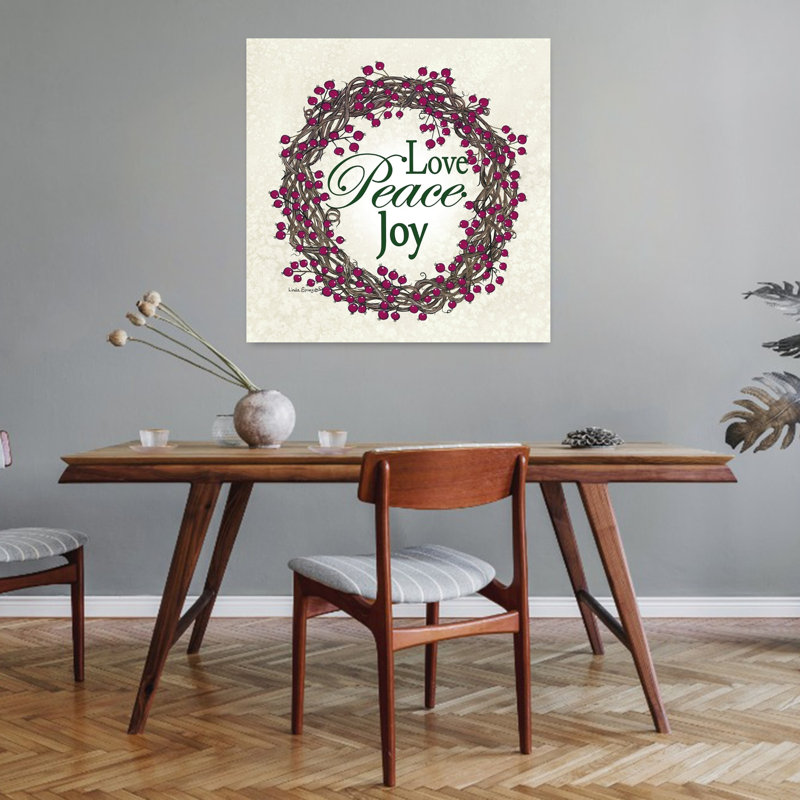 Christmas Berry Wreath by Linda Spivey - Wrapped Canvas Print, 81.28 cm H x 81.28 cm W