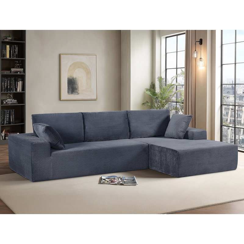 Canapé modulaire convertible en velours côtelé doux, canapé confortable moderne avec rembourrage en mousse, canapé-lit modulaire confortable pour le salon, la chambre à coucher