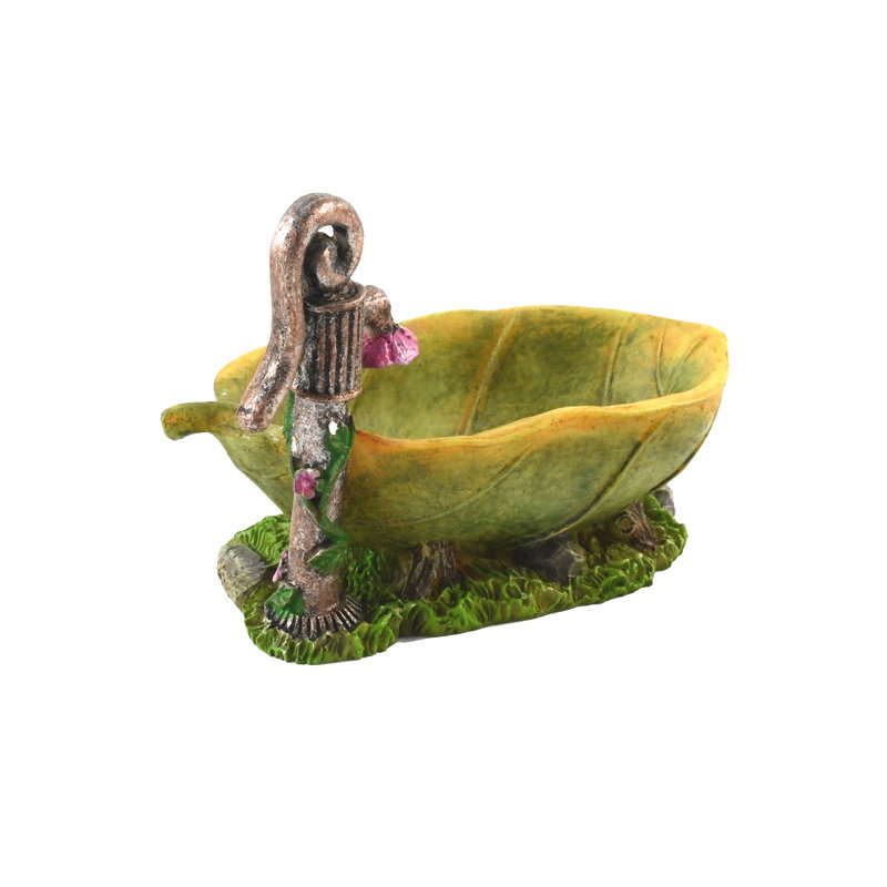 Jardin fée de baignoire de bain en forme de feuille Carleen