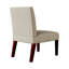 Ensemble de 2 chaises d'appoint en tissu avec table ronde en bois-1411992424