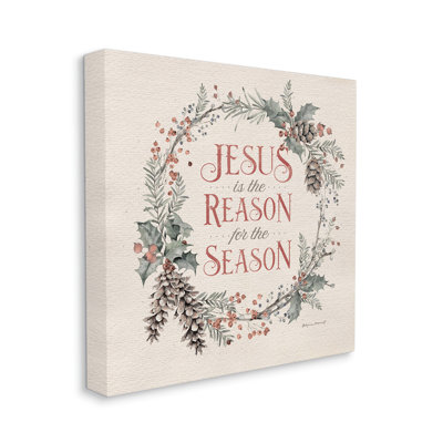 Couronne de Noël Jésus Raison de la saison des Fêtes