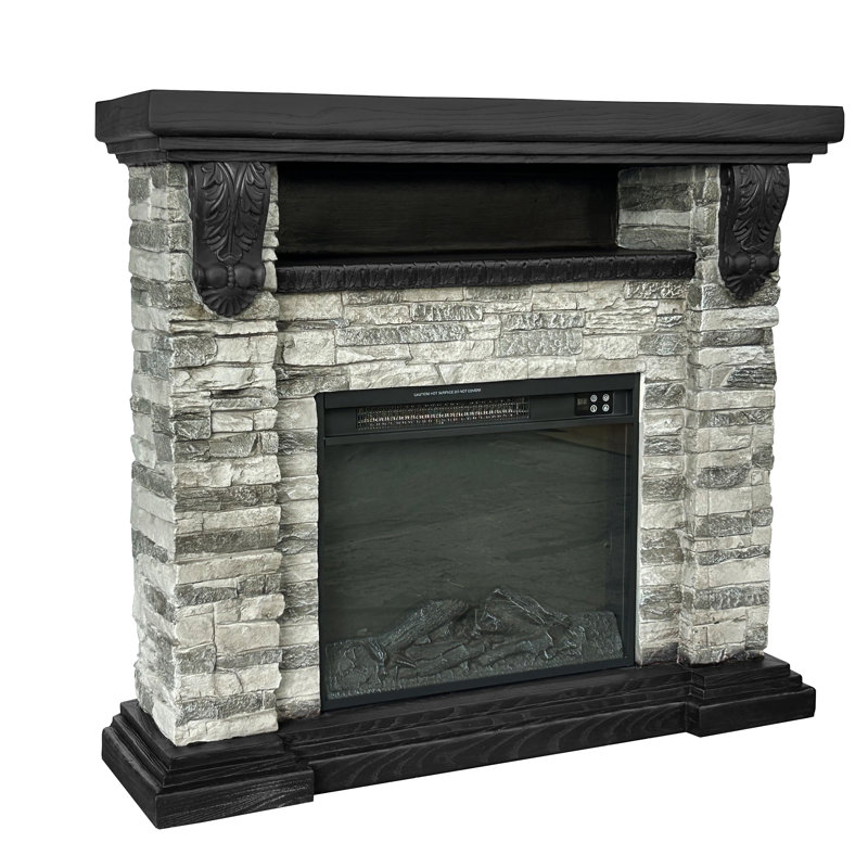 45" Electric Fireplace, Gray