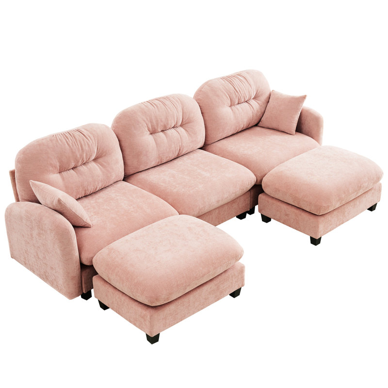 3 pièces en tissu chenille mobile, chenille, plissé, pour petits appartements, combinaison de grandes pièces