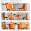 Chaises de salle à manger rembourrées en similicuir Heitger-787020003