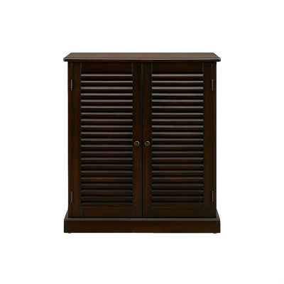 Armoire à chaussures avec 5 tablettes et portes à persiennes