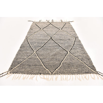 Tapis noir et blanc Orpheus