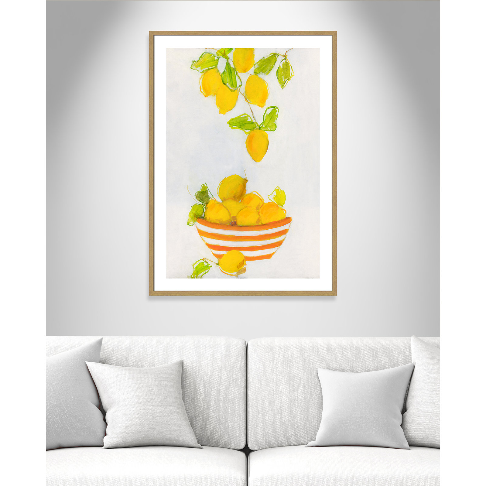 Lemonlicious by Sally Swatland - Painting Print, 41.5" H x 29.5" W x 0.75" D, Beige Wood Framed Paper