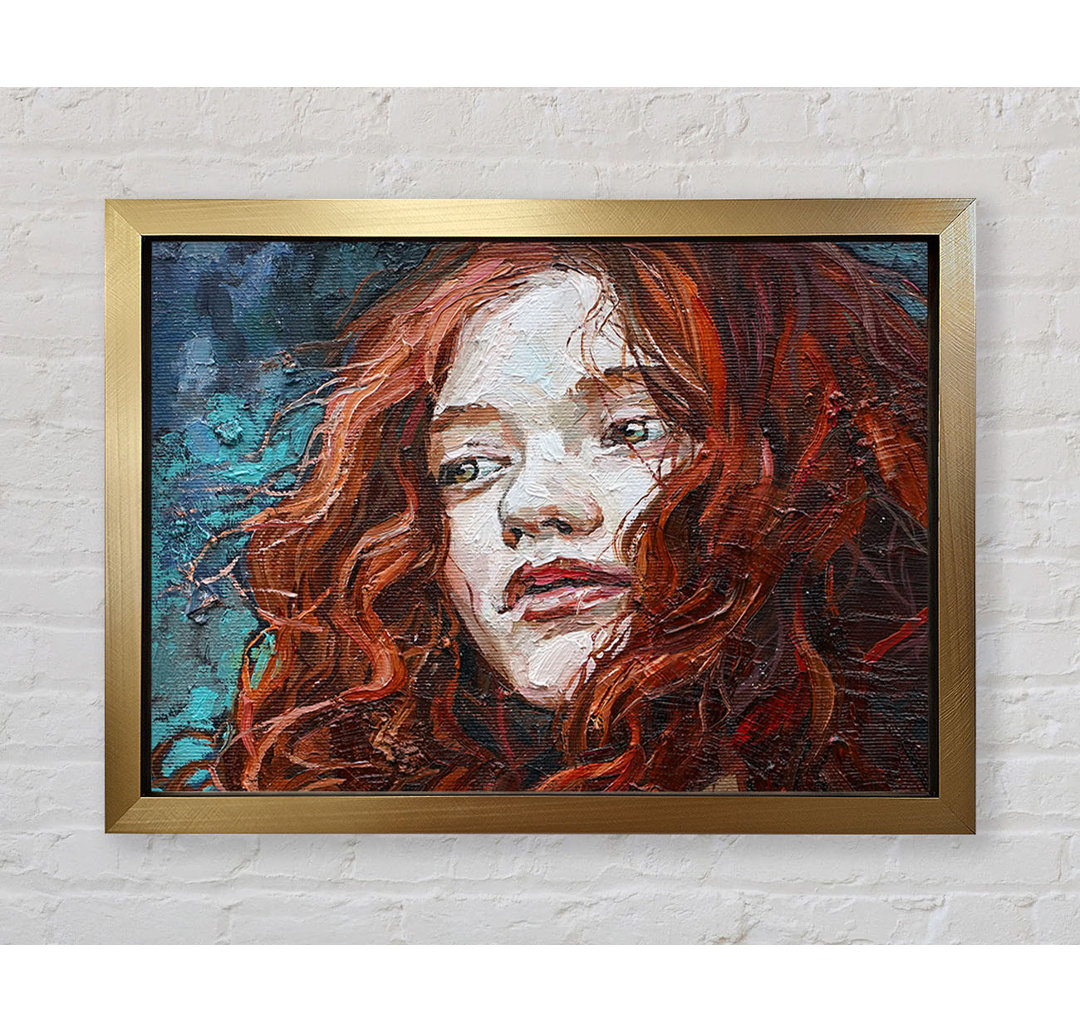 Redhead Stare - Einzelne Bilderrahmen Kunstdrucke