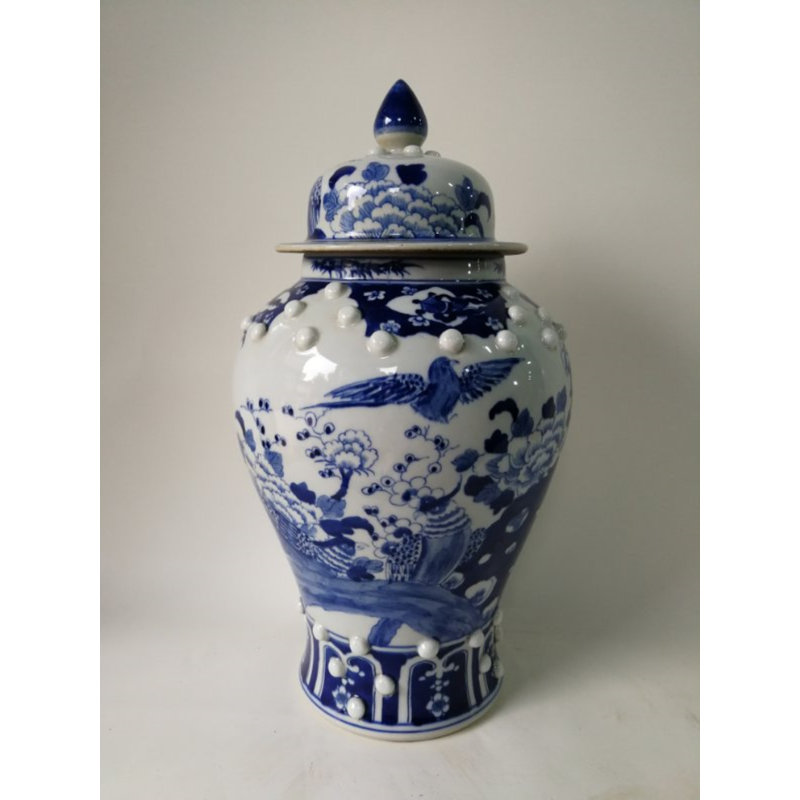 Handmade Porcelain China Ginger Jar