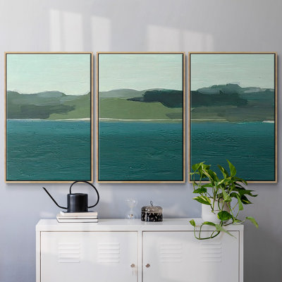 «Calming Lake View I», 3 pièces