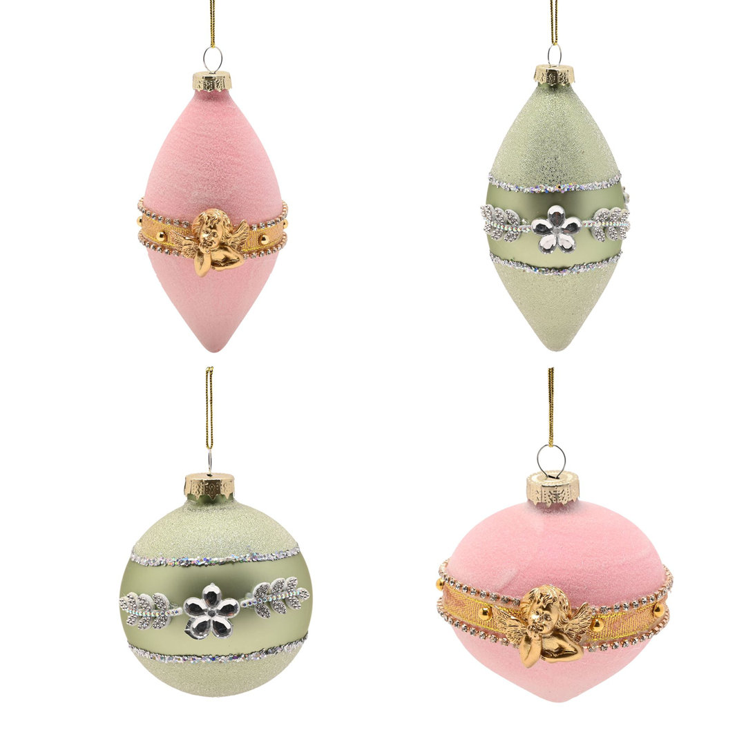 21cm Solid Colour Glass Novelty & Humour Hanging Figurine Ornament