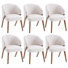 Chaises de salle à manger modernes, chaise d'appoint rembourrée en tissu avec pieds en bois pour la cuisine et la salle à manger, beige