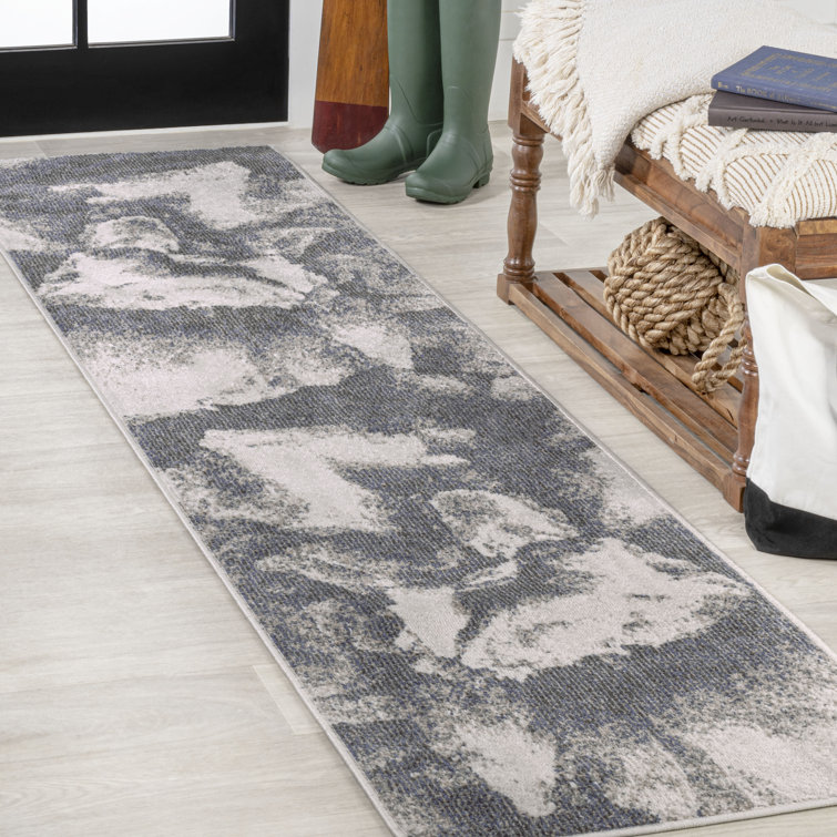 Petalo Abstract Two-Tone Modern Grey/Cream Rug