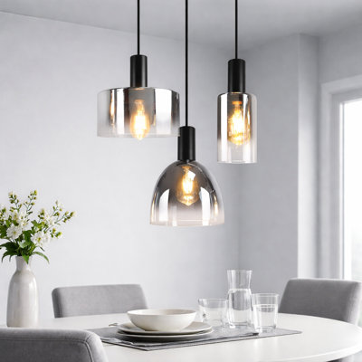 3 - Light Matte Black Cluster Pendant