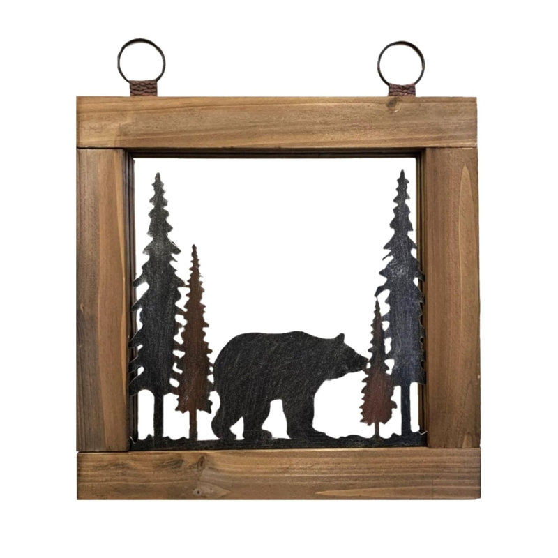Miroir mural se promenant avec des ours