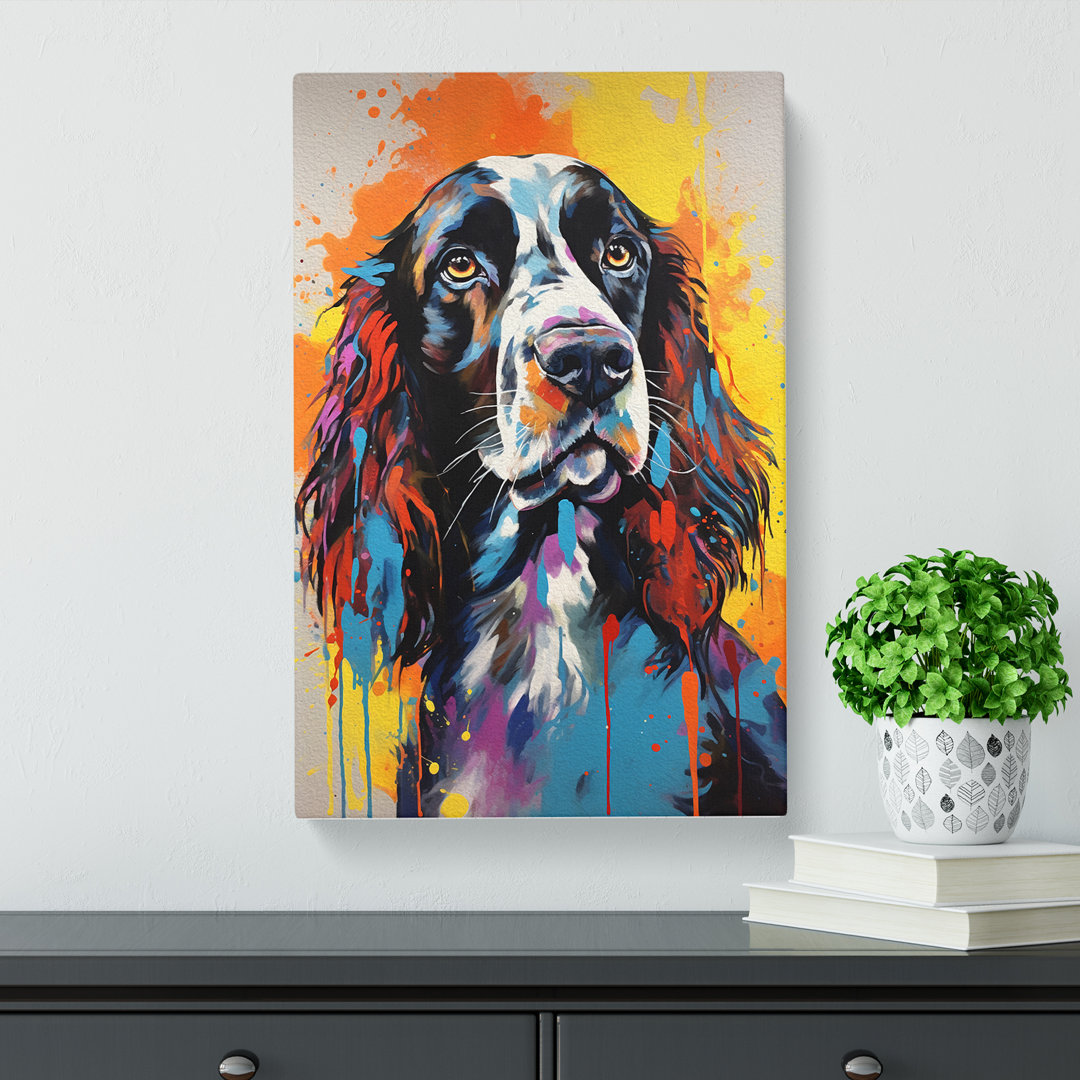 English Springer Spaniel Contemporary - Wrapped Canvas